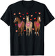 Valentines Day Horses Hearts Equestrian Women Girls Kids Men T-Shirt - T-Shirt | Black
