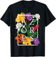 Azores Sao Miguel Faial Wildflower Pride Floral T-Shirt - T-Shirt | Black