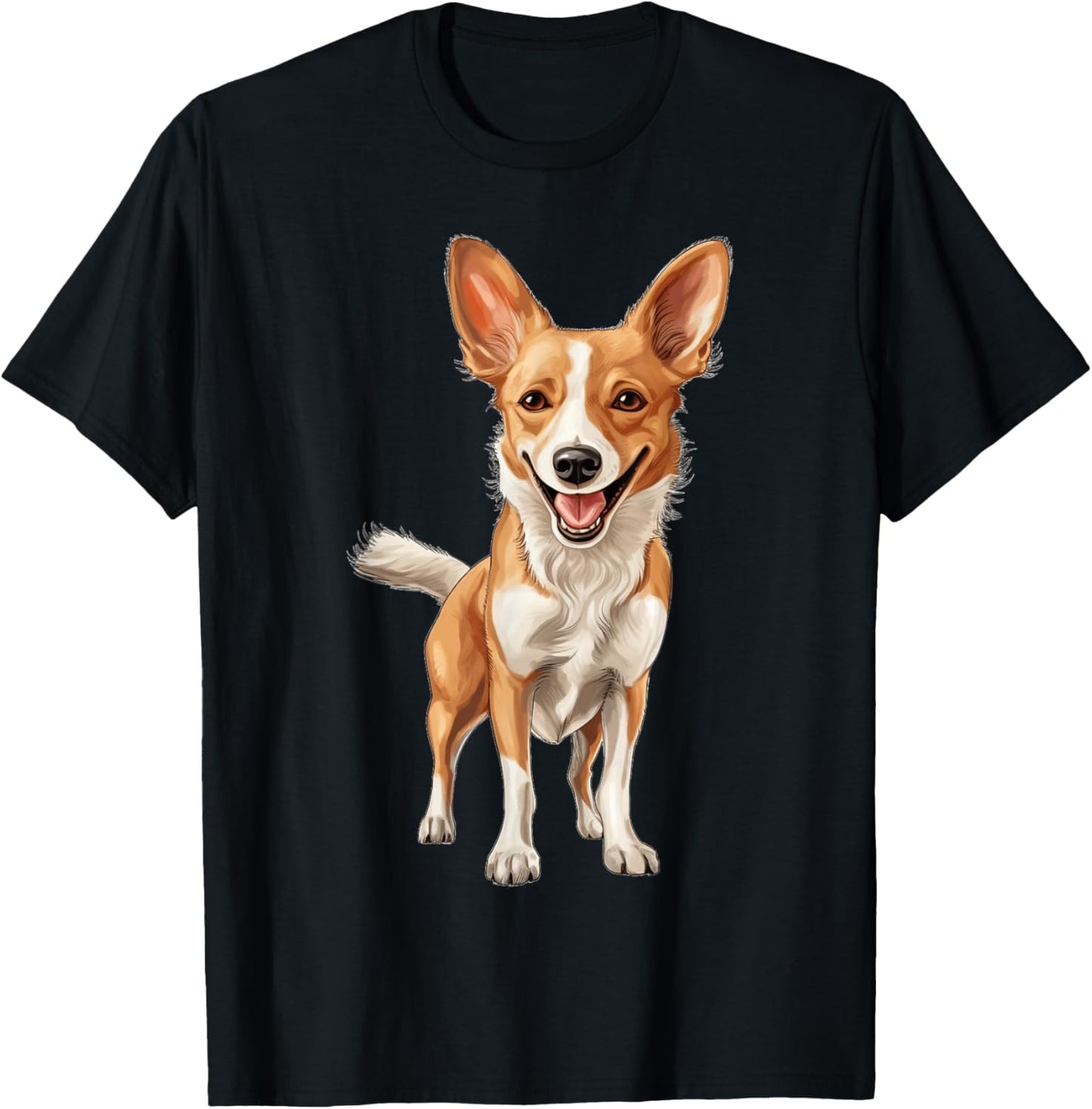 Portuguese Podengo Pequeno Dog Mom Dad Puppy Breed Memorial T-Shirt - T-Shirt | Black