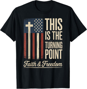 This is The Turning Point Patriotic Faith USA T-Shirt - T-Shirt | Black