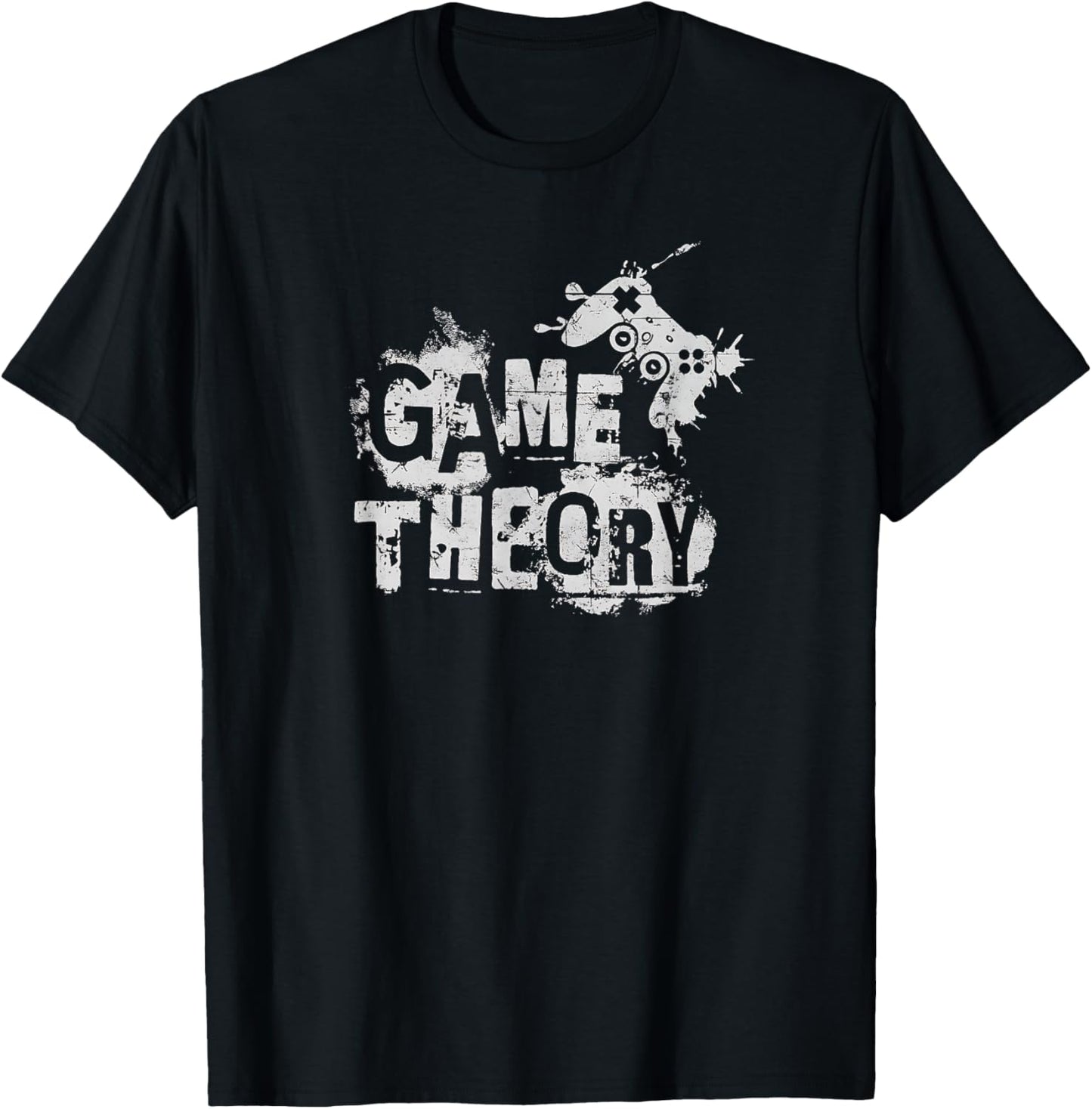 Game Theory Grunge Design for Gamers T-Shirt - T-Shirt | Black