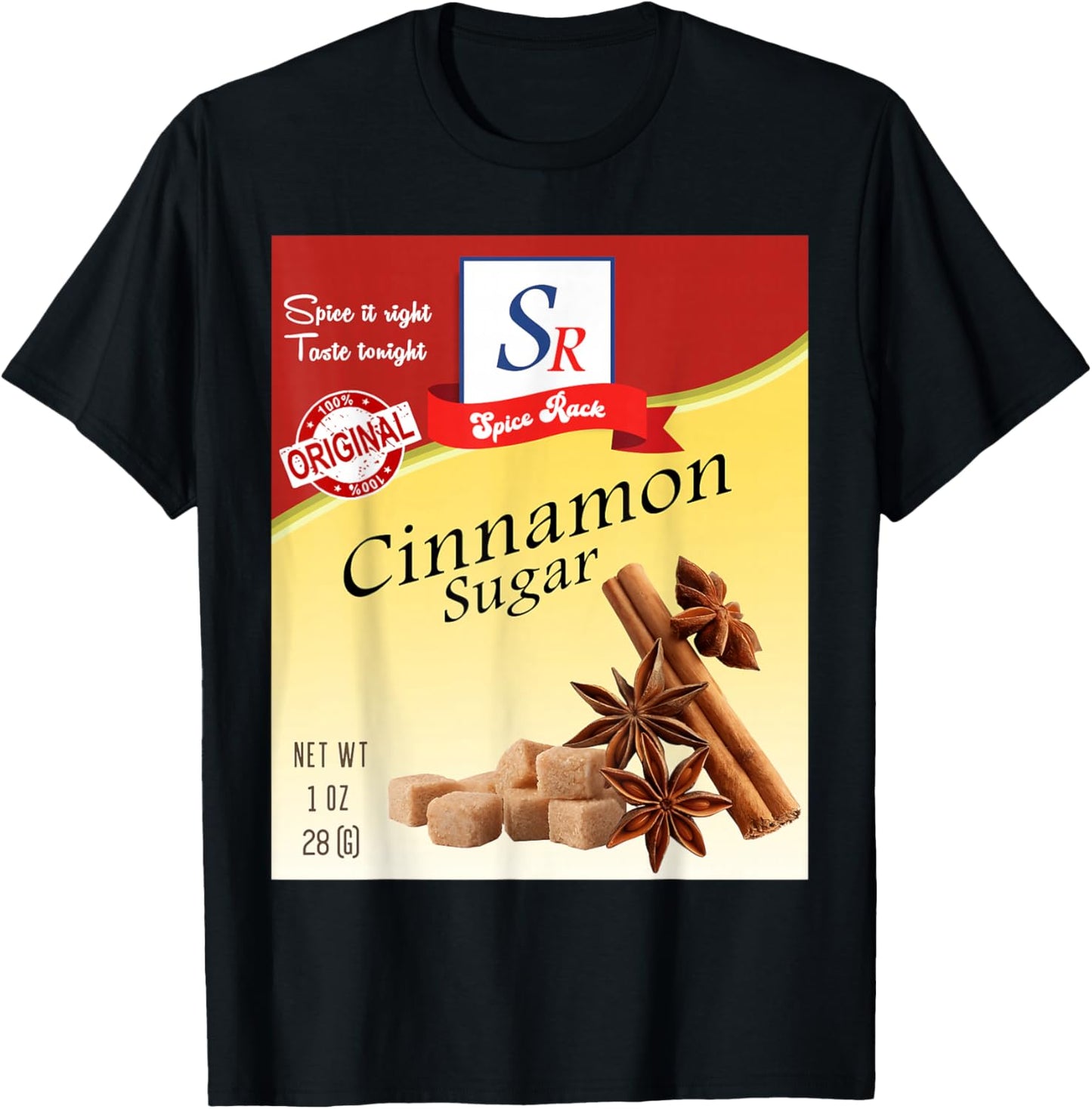 Cinanamon Sugar Spice Condiment Costume Spice Group T-Shirt - T-Shirt | Black
