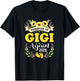 Promoted to Gigi Grandma Again 2026 Sunflower Reveal T-Shirt - T-Shirt | Black