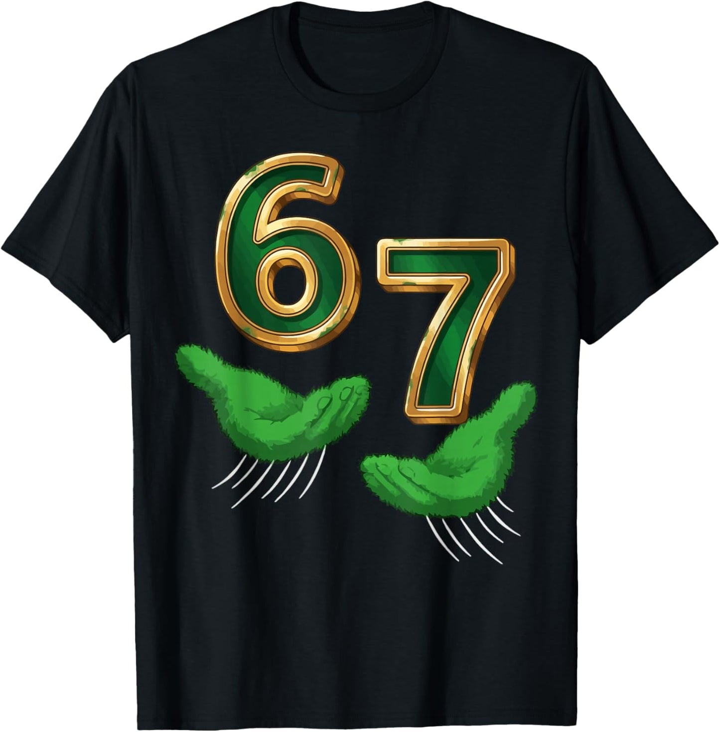 Funny 6 7 St Patricks Day Shamrock Lucky Six Seven Meme Kids T-Shirt - T-Shirt | Black