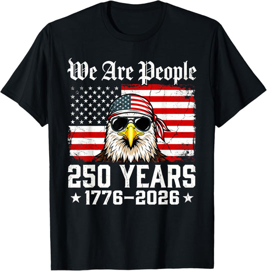 250 Years American 1776-2026 250th Birthday 250th USA T-Shirt - T-Shirt | Black