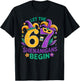 Let The 67 Shenanigans Begin Six Seven 67 Meme Mardi Gras T-Shirt - T-Shirt | Black