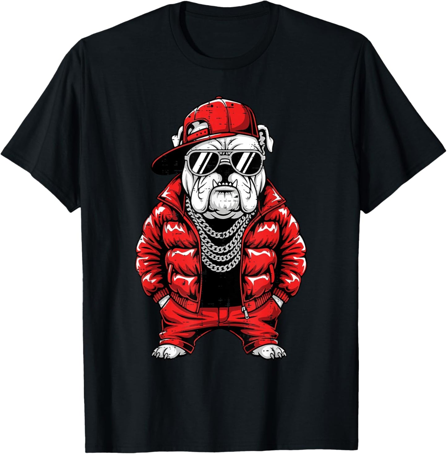 Bulldog Boys Girls Teen Kids Youth Men Women T-Shirt - T-Shirt | Black