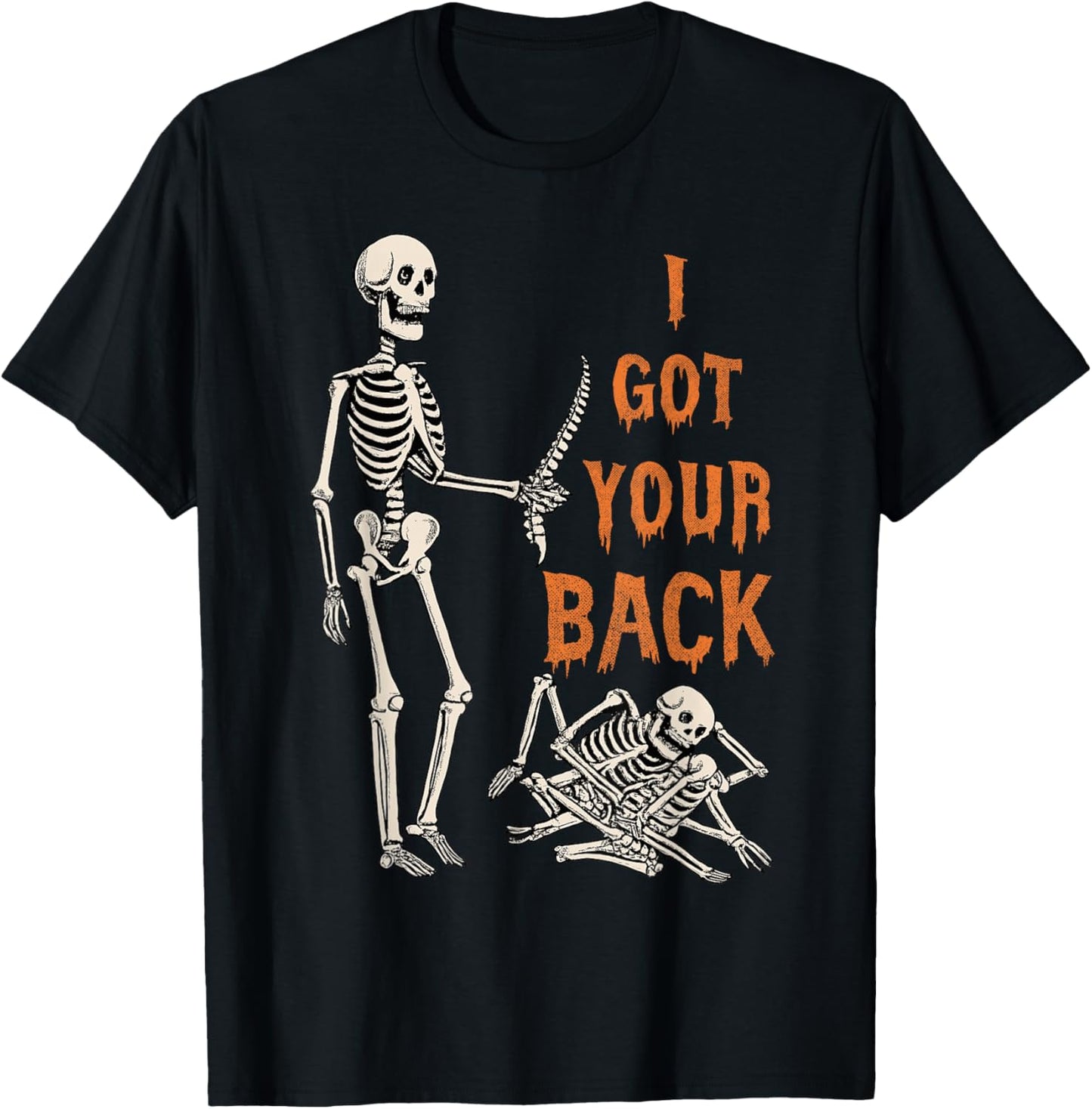 Halloween Skeletons Ive Got Your Back Costume Men Women Kids T-Shirt - T-Shirt | Black