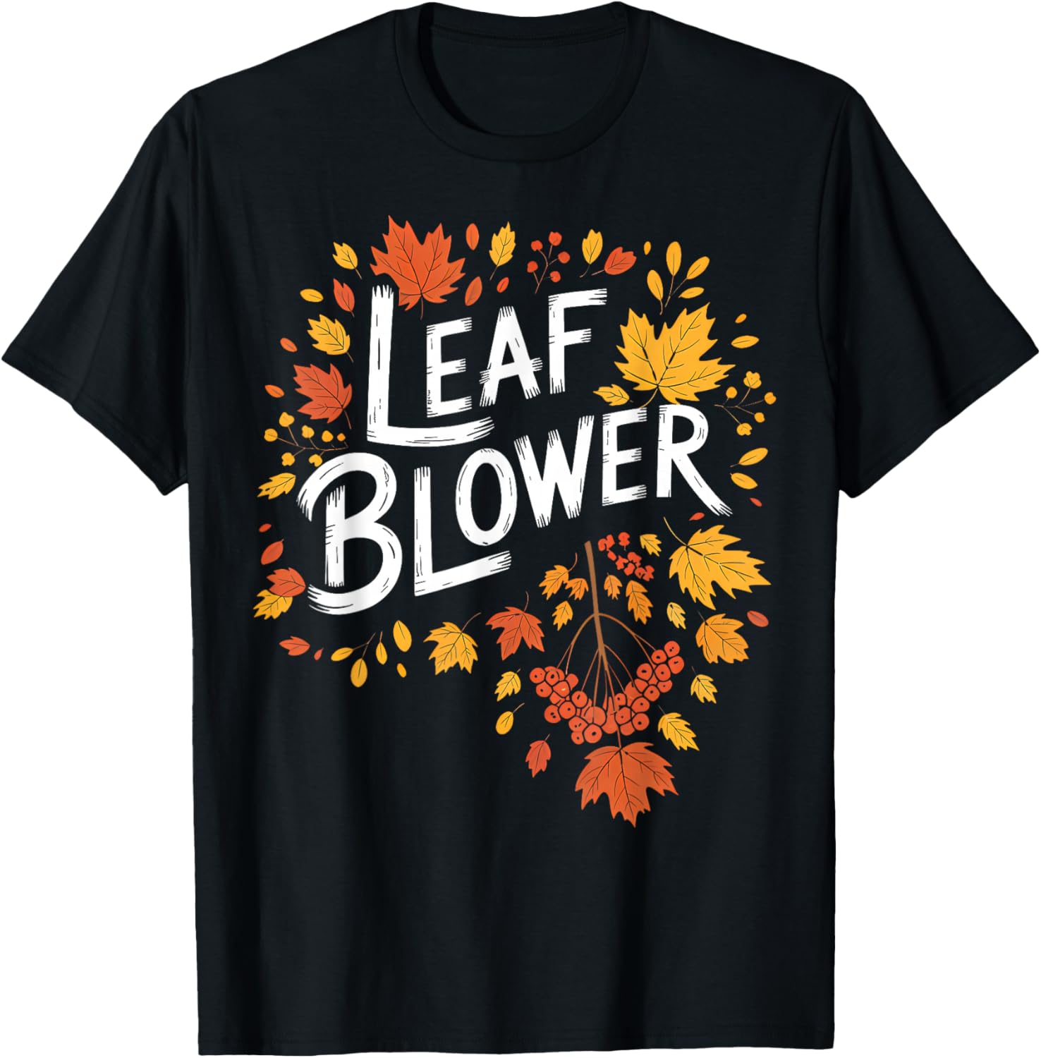 Very Spooktacular Fall Leaf Blower Sucking for Everyone T-Shirt - T-Shirt | Black