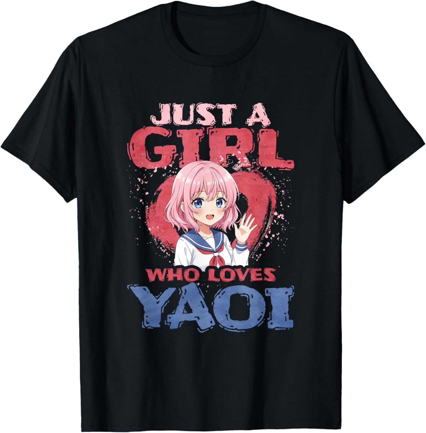 Just A Girl Who Loves Yaoi T-Shirt - T-Shirt | Black