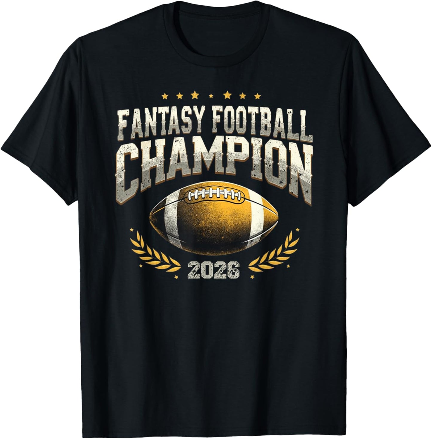 Fantasy Football Champion 2026 – Trophy Winner Gifts T-Shirt - T-Shirt | Black