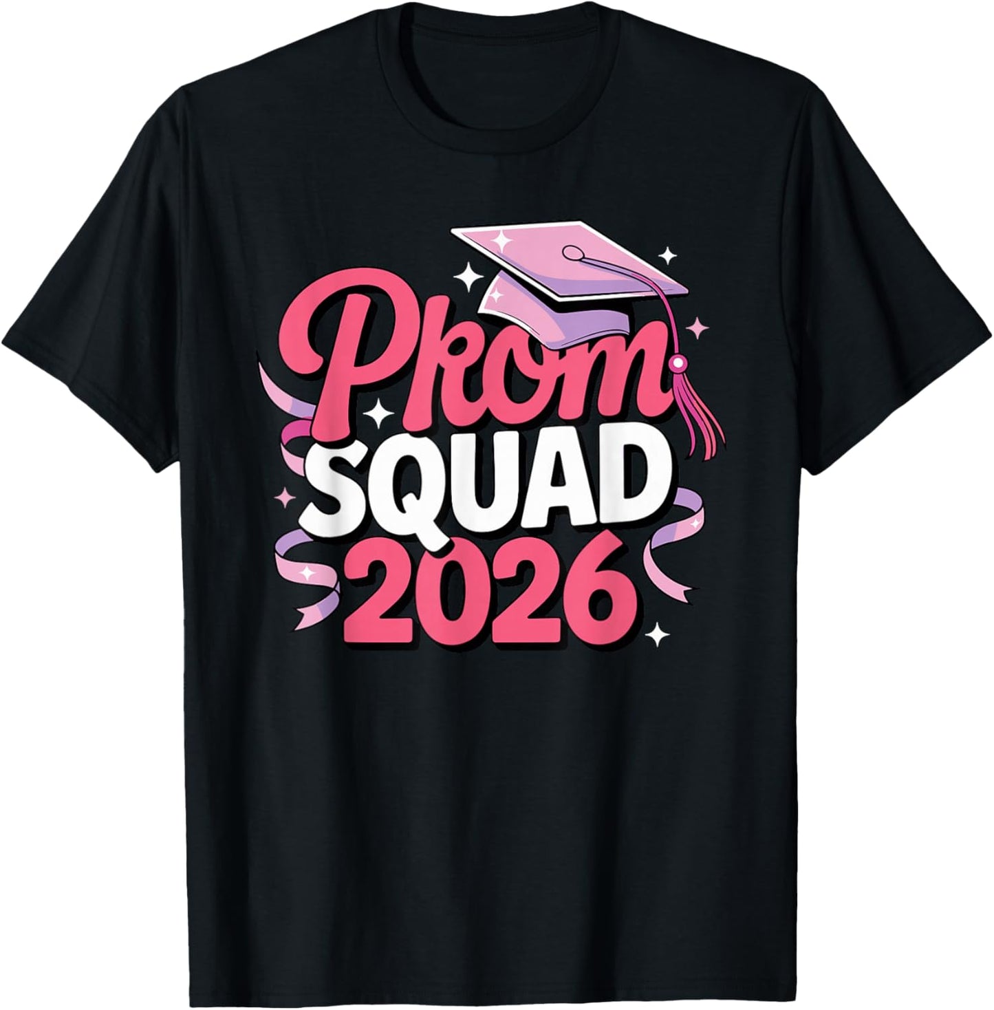 Prom Squad 2026 Graduate Funny Prom Class of 2026 T-Shirt - T-Shirt | Black