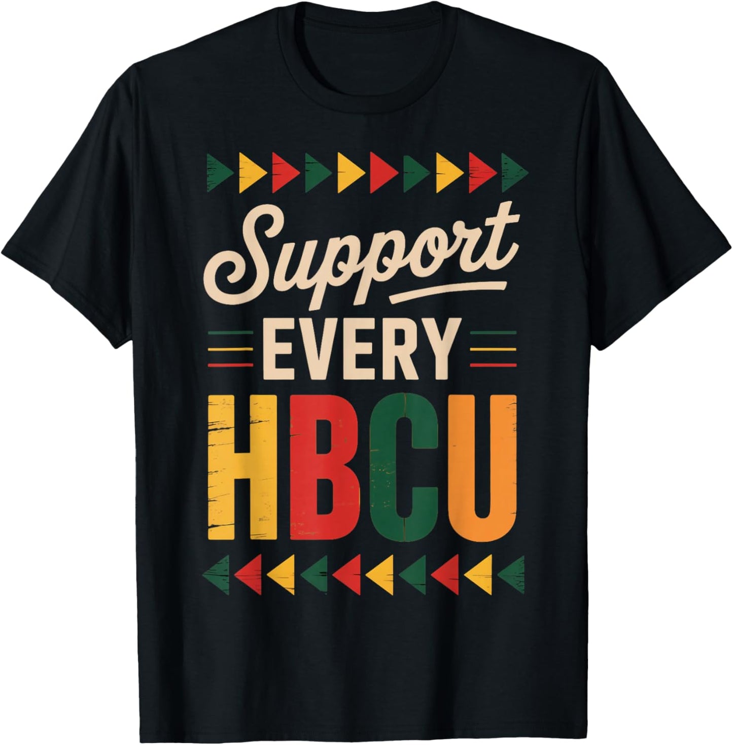 Support Every HBCU Juneteenth School Historical HBCU T-Shirt - T-Shirt | Black