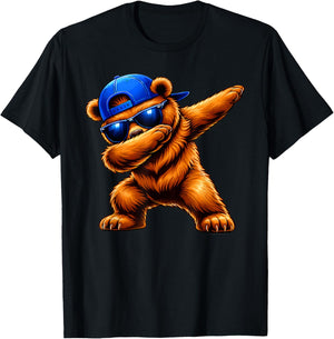 Cub Baby Bear Dabbing Women Youth Toddler Kids Boys T-Shirt - T-Shirt | Black