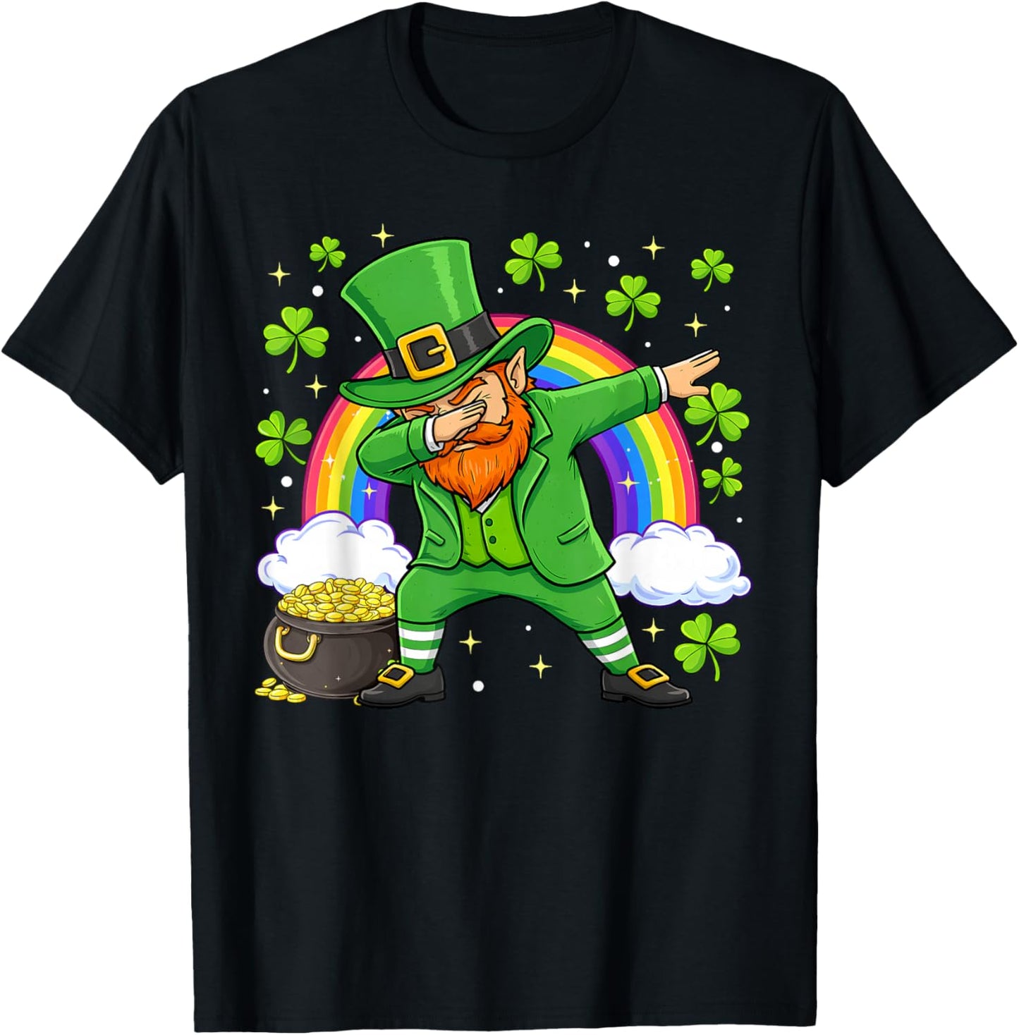 Dab Leprechaun Irish St Patricks Day Green Boys Toddler Kids T-Shirt - T-Shirt | Black
