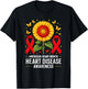 American Heart Disease Awareness Month Ribbon Red Heart T-Shirt - T-Shirt | Black