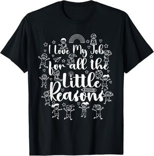 School Teacher Bus Driver Love Job for Little Reasons Funny T-Shirt - T-Shirt | Black