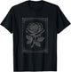 Grunge Rose Vintage Floral Distressed Graphic Women Girls T-Shirt - T-Shirt | Black