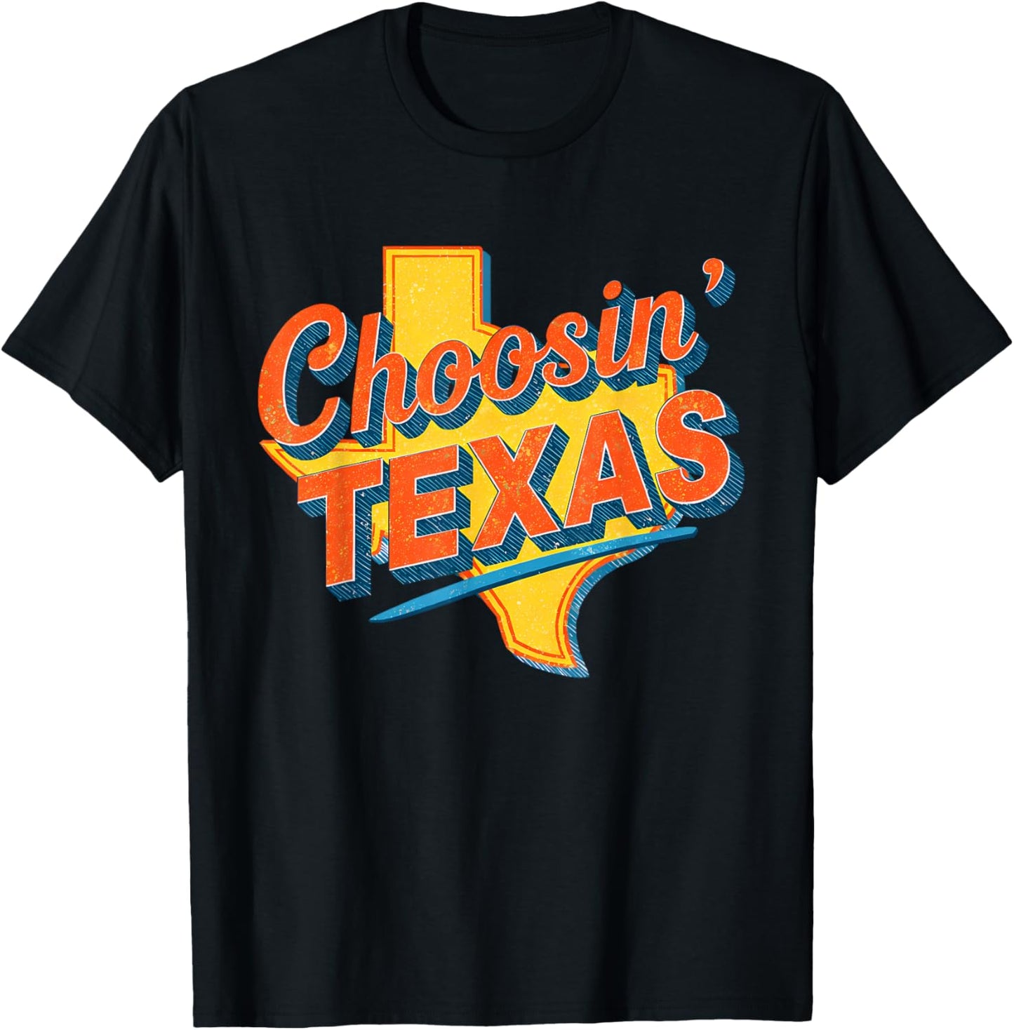 Vintage Western Choosing Texas T-Shirt - T-Shirt | Black