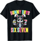 67 Funny Six Seven Meme Cute Rabbit Bunny Easter Day T-Shirt - T-Shirt | Black