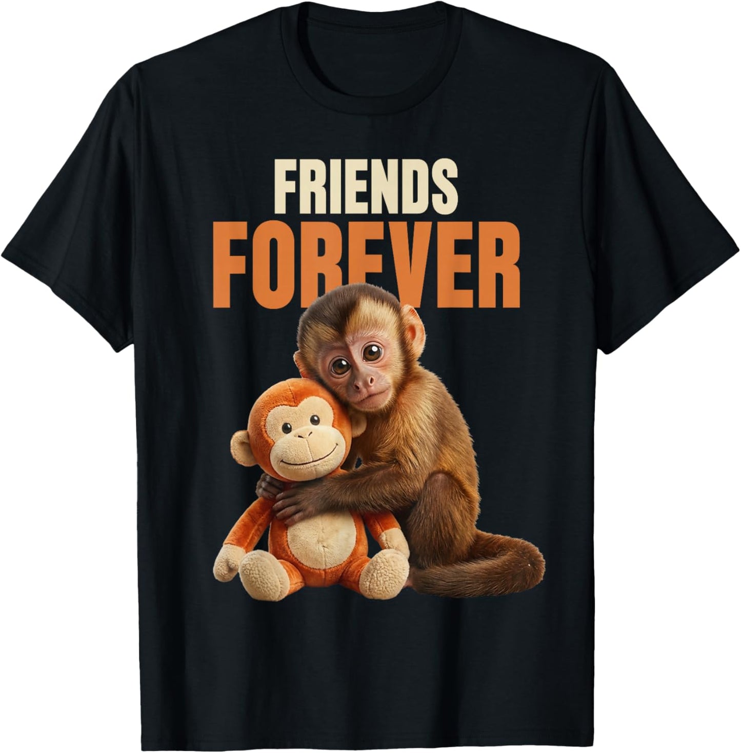 Baby Monkey Punch Friends Forever T-Shirt - T-Shirt | Black