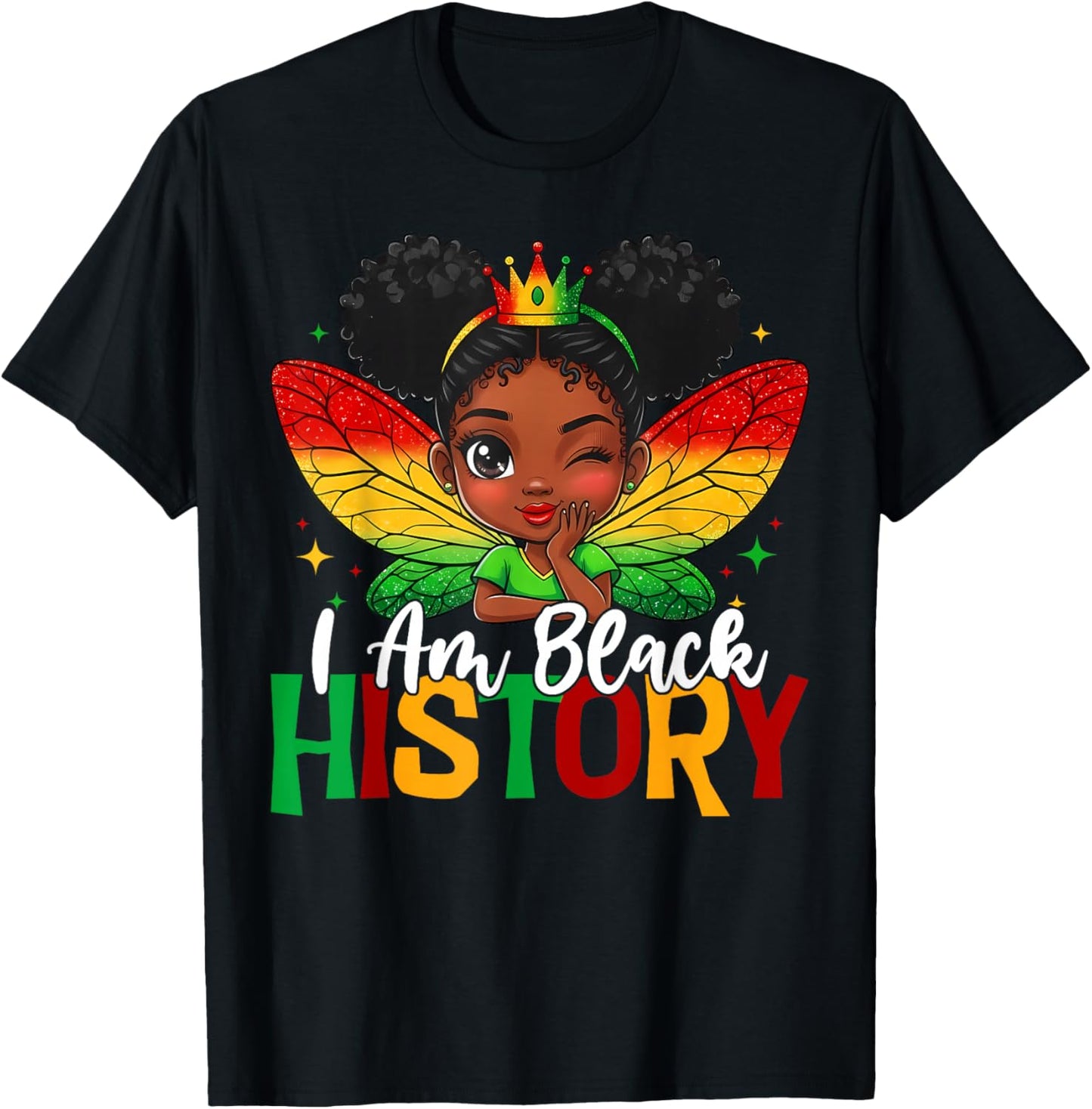 I Am Black History Kids Girls Black History Month T-Shirt - T-Shirt | Black