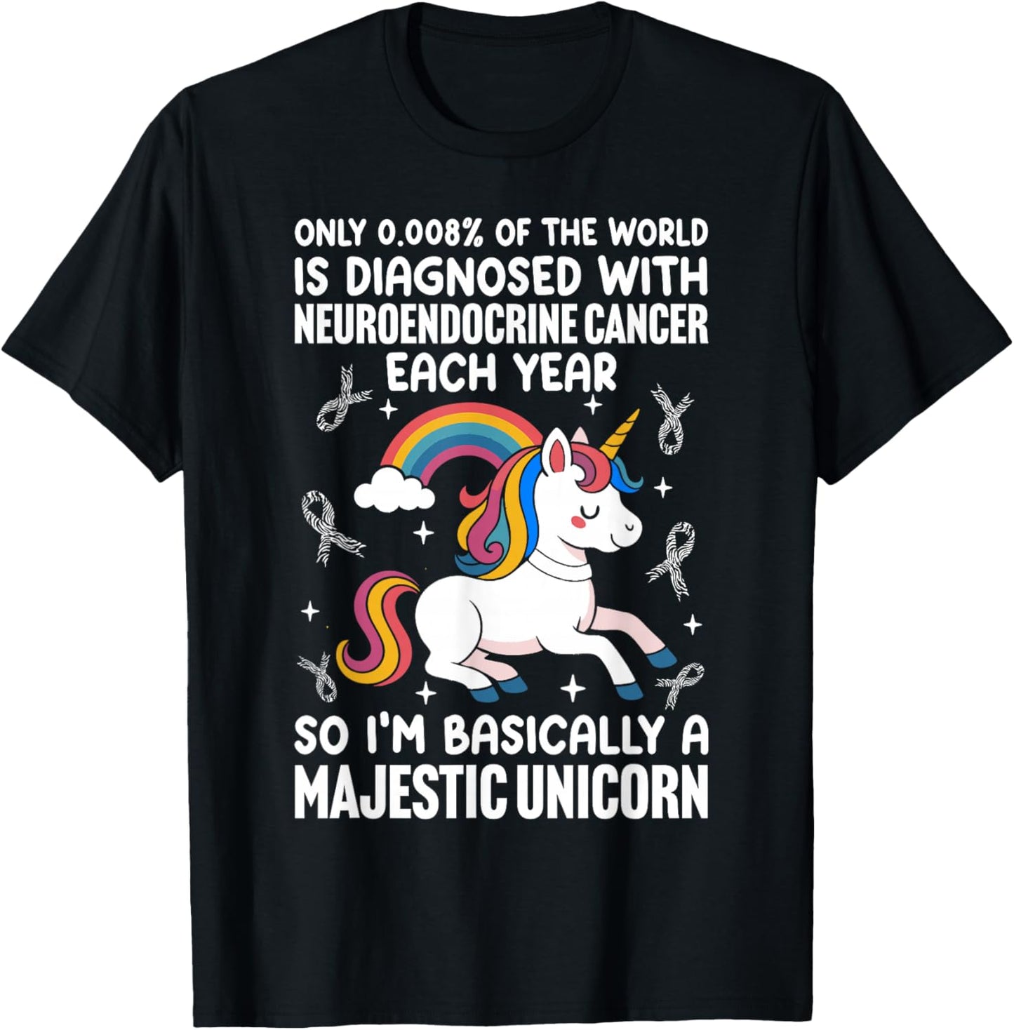 Neuroendocrine Tumor Awareness NET Cancer Warrior Carcinoid T-Shirt - T-Shirt | Black