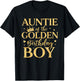 Auntie of The Golden Birthday Boy Shirt Matching Family T-Shirt - T-Shirt | Black