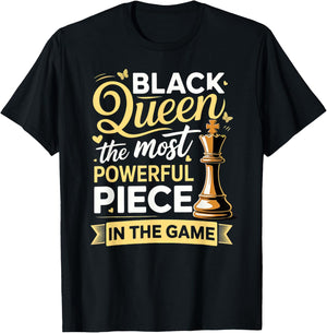 Black Queen Chess Black History Shirts T-Shirt - T-Shirt | Black