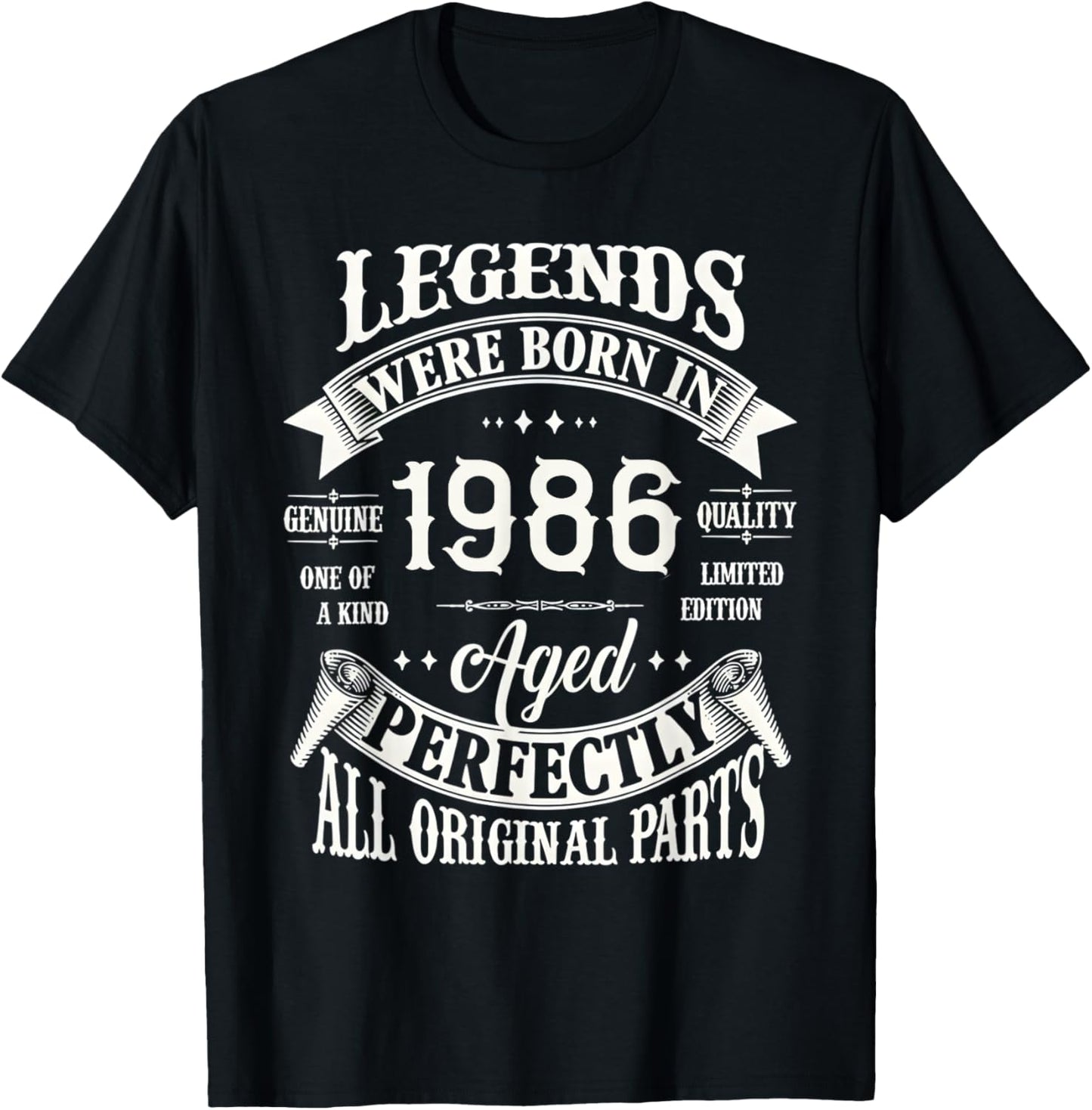 40th Birthday Born in 1986 T-Shirt - T-Shirt | Black