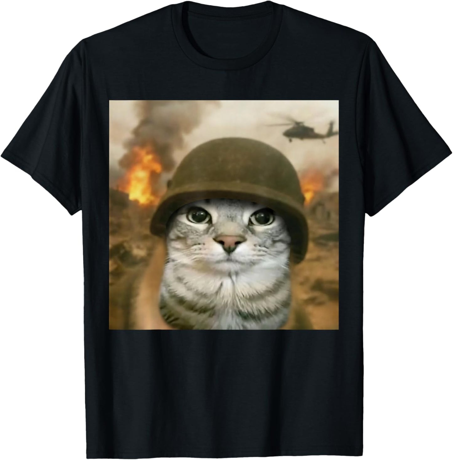 Funny Cat Meme Graphic T-Shirt - T-Shirt | Black