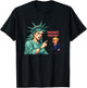 Quiet Piggy Political Satire Statue of Liberty T-Shirt - T-Shirt | Black