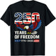 Flag Vintage 250 Years American 1776 2026 250th USA Birthday T-Shirt - T-Shirt | Black
