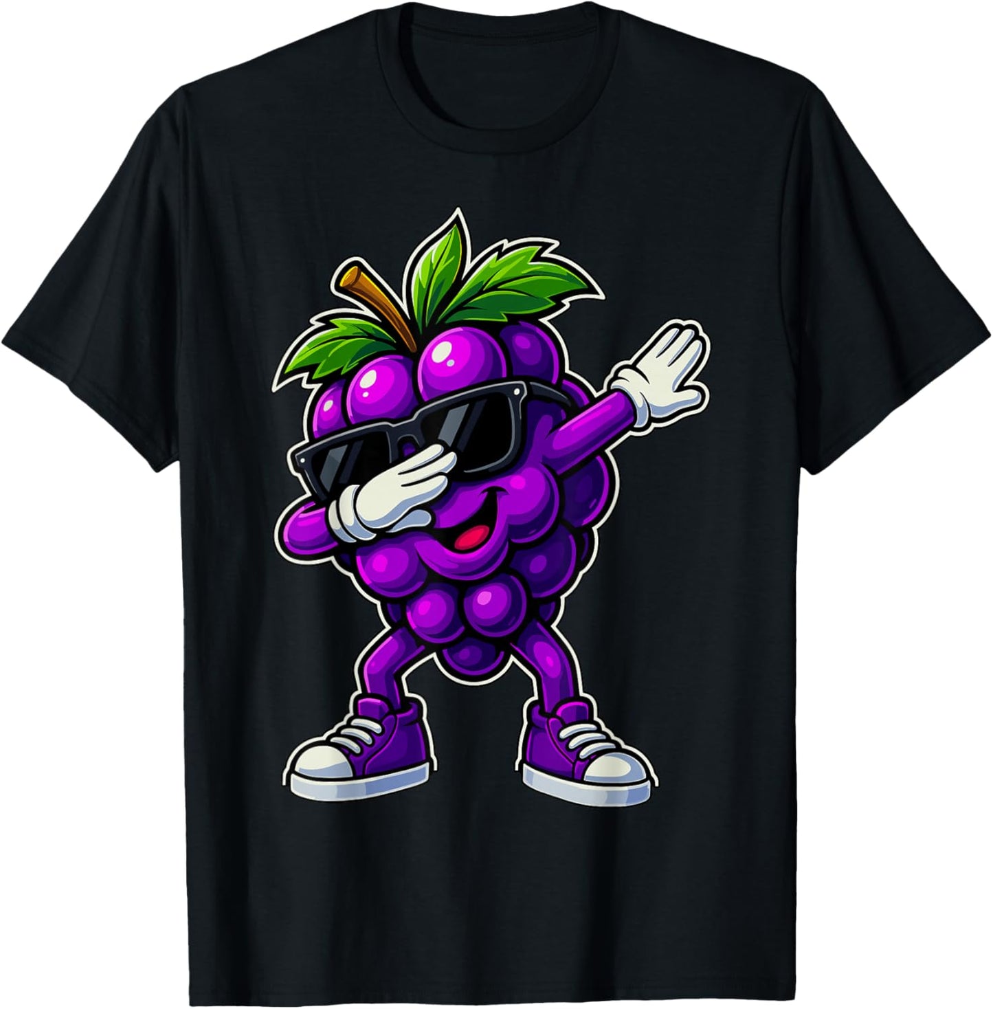 Dabbing Grape T-Shirt - T-Shirt | Black