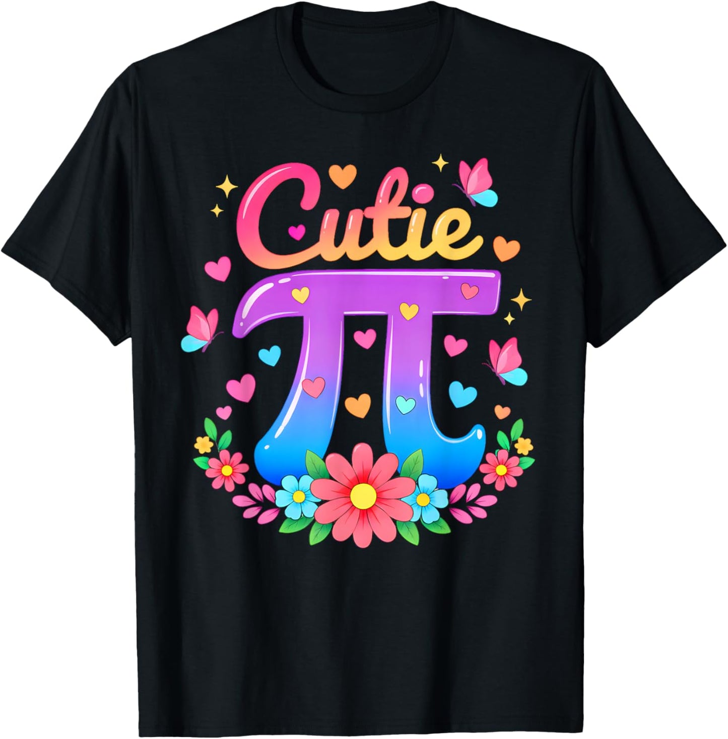 Cutie Pi Day Women Kids Men Toddler Math Teacher Student T-Shirt - T-Shirt | Black