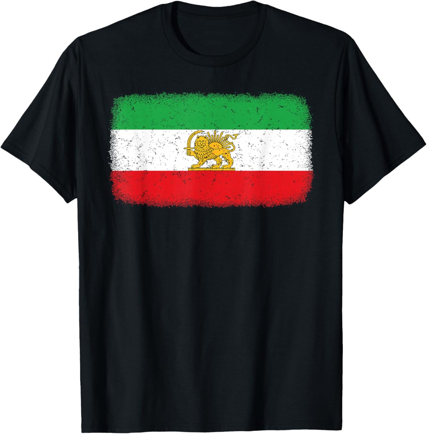 Iran Flag Lion Persian Men Women Kids T-Shirt - T-Shirt | Black