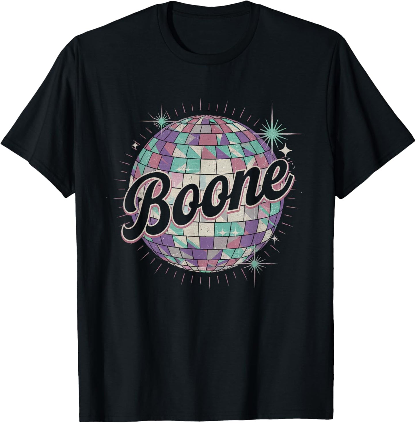 Boone Family Name I Love Boone 80's Vintage NC Retro T-Shirt - T-Shirt | Black