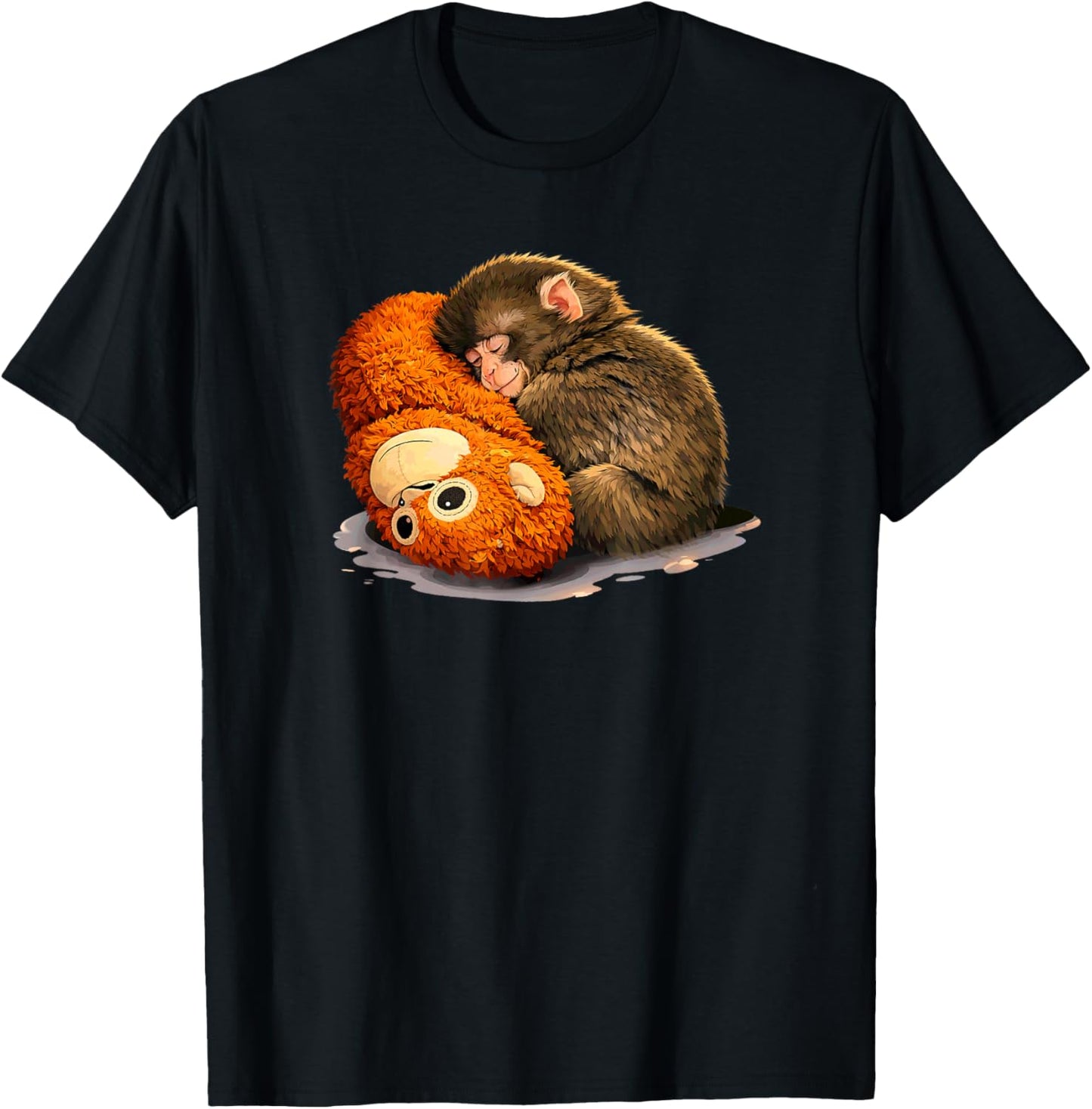 Baby Monkey Punch Cute Little Punch T-Shirt - T-Shirt | Black