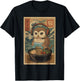 Kawaii Japanese Ramen Owl Retro Gaming Shirts T-Shirt - T-Shirt | Black
