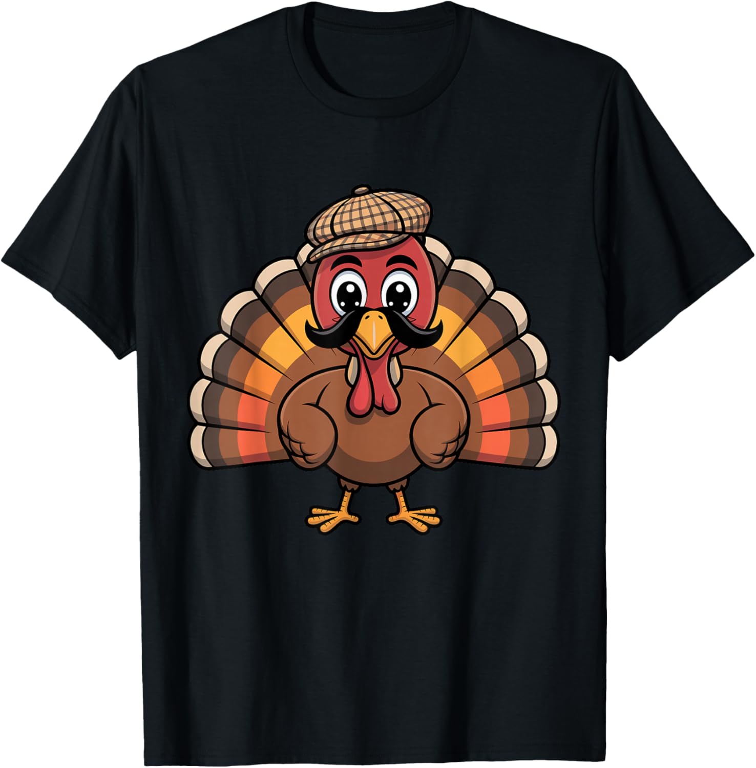 Funny Thanksgiving Papa Turkey Family Matching Men T-Shirt - T-Shirt | Black