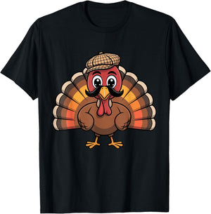 Funny Thanksgiving Papa Turkey Family Matching Men T-Shirt - T-Shirt | Black