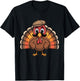 Funny Thanksgiving Papa Turkey Family Matching Men T-Shirt - T-Shirt | Black