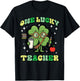 St Patricks Day One Lucky Teacher Clover Saint Pattys Women T-Shirt - T-Shirt | Black