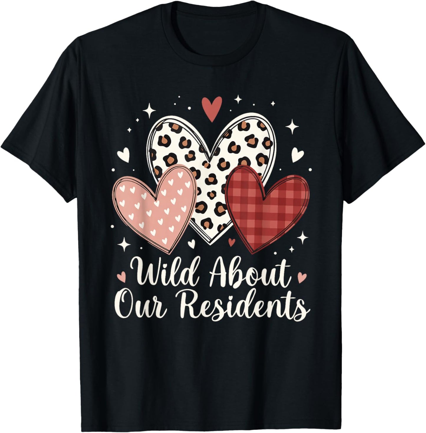 Wild About Our Residents Valentines CNA Nurse Men Women T-Shirt - T-Shirt | Black
