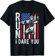 Run I Dare You Funny Baseball Catcher T-Shirt - T-Shirt | Black