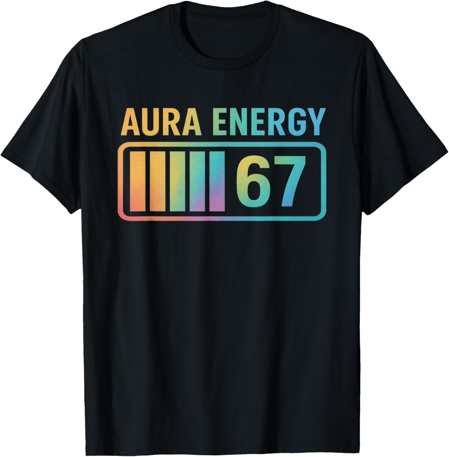 Aura Energy 67 Gen Alpha 6 7 Meme Infinite Rizz Stats 2026 T-Shirt - T-Shirt | Black