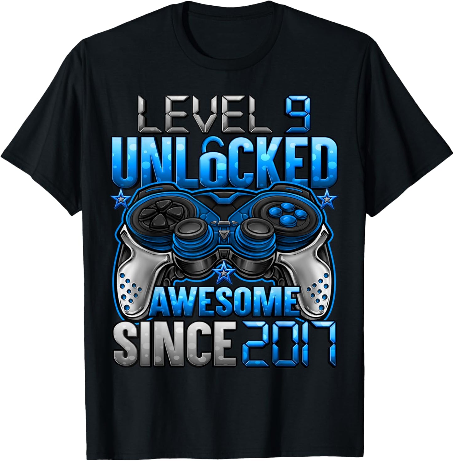 Level 9 Unlocked 9 Year Old Gifts for Boys 9th Birthday Boy T-Shirt - T-Shirt | Black