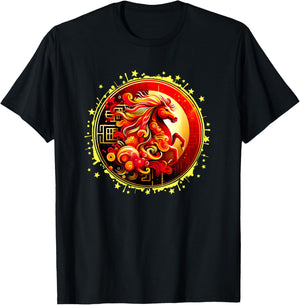 Year of The Horse 2026 Lunar New Year Chinese New Year 2026 T-Shirt - T-Shirt | Black