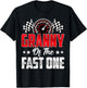 Granny of The Fast One Birthday 1st Race Car Family T-Shirt - T-Shirt | Black