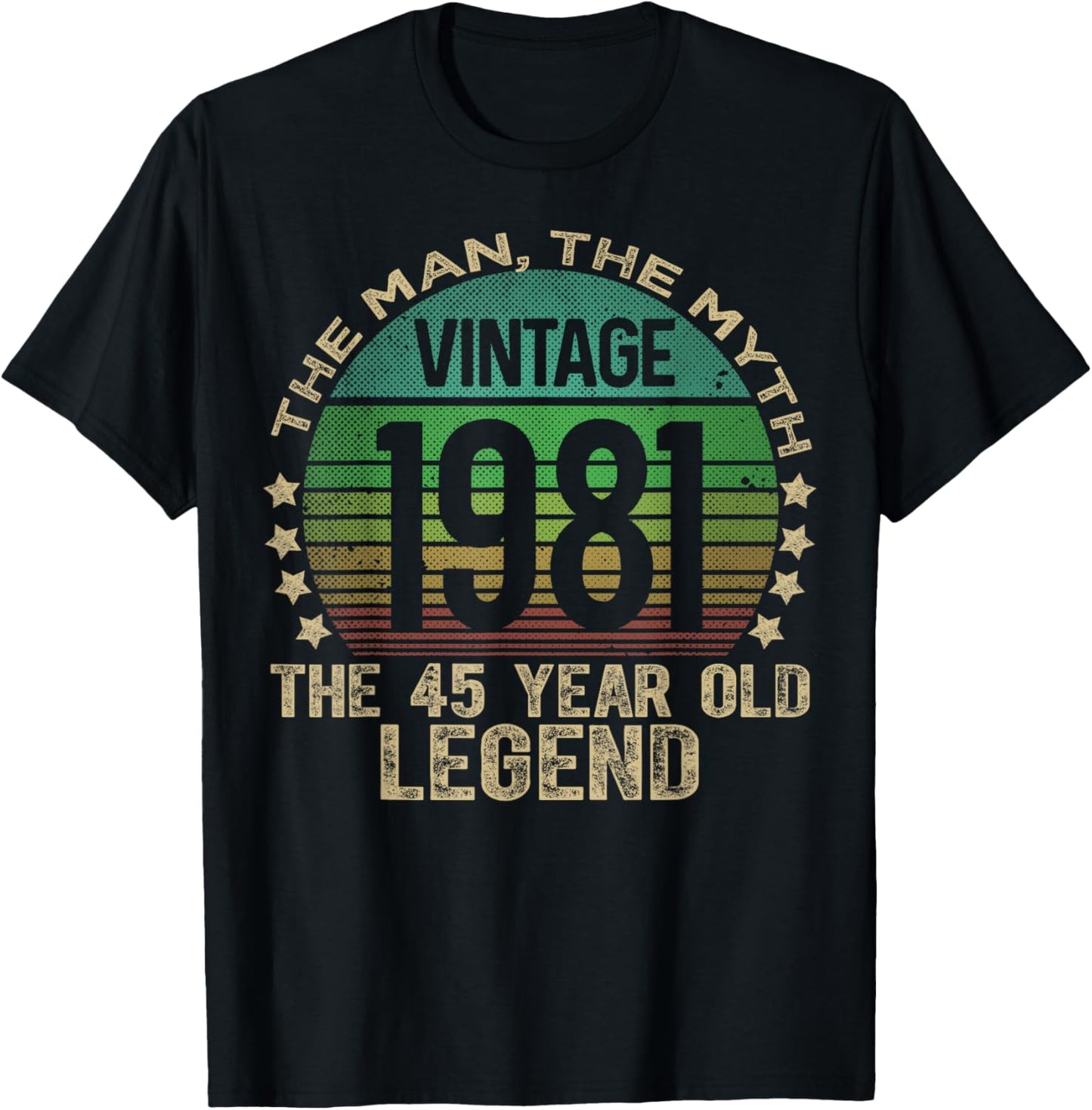 45 Year Old Gifts Vintage 1981 Limited Edition 45th Birthday T-Shirt - T-Shirt | Black